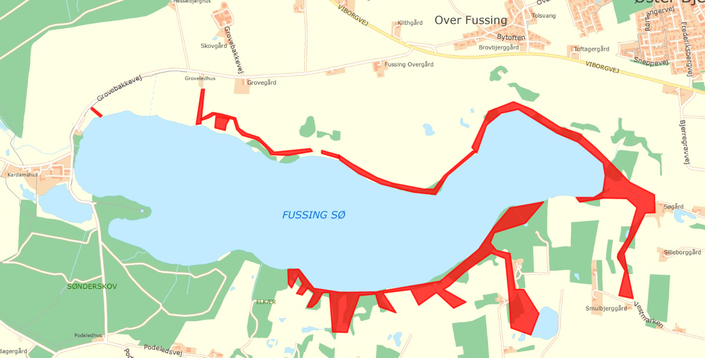 Fosfor vådområder ved Fussing Sø